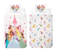 Disney Juego de Cama Reversible | Funda Nórdica para Cama Individual 140×200 cm + Funda de Almohada 50×70 cm | Juego de Ropa de Cama Infantil 100% Algodón Suave y Transpirable