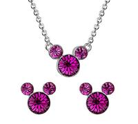 Disney Juego de Collar y Pendientes con Piedra Natal de Mickey Mouse SH00519RFEBL.PH