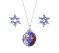 Disney Juego de Collar y Pendientes Frozen SH00601RL.PH, Talla única, Metal no Precioso, No es una Piedra Preciosa