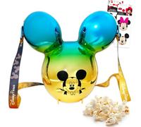 Disney Juego de cubo de palomitas de maíz de Mickey Mouse de Park, paquete de cubo de palomitas de maíz y calcomanías de Mickey Mouse | Imprescindible para adultos y niños de Disney Park