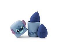 Disney Juego de esponjas de maquillaje para mujer Lilo & Stitch | Juego de 2 esponjas de belleza para mujer con estuche de almacenamiento con estampado de personajes en azul