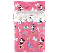 Disney Juego de Funda Nórdica Mickey y Minnie Mouse, 150x220 cm, 2 Piezas, Microfibra, Multicolor (Minnie Sweet)