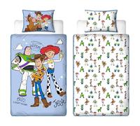 Disney Juego de Funda nórdica Oficial Toy Story Infantil Individual | Ropa de Cama Reversible de Dos Caras con Funda de Almohada a Juego | Diseño “Explore” con Buzz, Woody y Jessie | Polialgodón