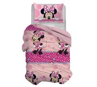 Disney - Juego de Funda nórdica para Cama Individual, Funda nórdica + Funda de Almohada, Funda nórdica con Funda de Almohada, Funda nórdica 155 x 200 cm, 100% algodón, Minnie Mouse (no contiente