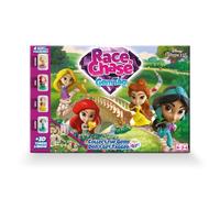 Disney Juego de Mesa Princess Race N Chase, 4 Piezas de Juego de Princesas Incluidas, Belle, Ariel, Rapunzel y Jasmine, Gran Regalo para niños a Partir de 4 años
