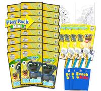 Disney Juego de mini recuerdos de fiesta para niños, paquete con 24 mini paquetes de juego Grab n Go con páginas para colorear, calcomanías y más | Suministros para fiestas de cumpleaños de Puppy Dog