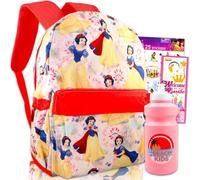 Disney Juego de mochila grande Blancanieves - Paquete con mochila Blancanieves de 16 pulgadas más botella de agua, calcomanías y más | Mochila Blancanieves para niñas, Mochila Blancanieves, Snow White