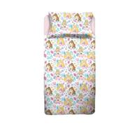 Disney - Juego de sábanas de Franela de algodón Puro para Cama Individual, sábana encimera + Bajera Ajustable + Funda de Almohada