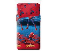 Disney Juego de Sábanas Infantil 3 Piezas Licencia Oficial Marvel (Encimer Bajer Almohada) 52% Algodón 48% Poliéster - Cama 90/105 (Spiderman, Cama 105cm)