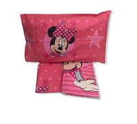 Disney Juego de sábanas Minnie 1 Plaza, algodón, Rosa