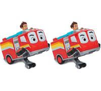 Disney Junior - Unidad DE Rescate - BO Y Flash - Figura de Acción y Camión de Bomberos de Juguete con Luces, Sonidos y Movimientos - 6068771 - Juguetes Niños 3 Años + (Paquete de 2)