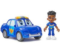 DISNEY JUNIOR - UNIDAD DE RESCATE - JAYDEN Y PISTÓN - Figura de Acción y Coche Policía de Juguete con Movimiento de Ojos Interactivo - 6067719 - Juguetes Niños 3 Años +