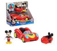 Disney Junior Mickey Mouse Funhouse - Vehículo transformador, Mickey Mouse, coche de juguete rojo, preescolar, por Just Play