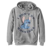 Disney Kids Lilo & Stitch Stitch Mornings Youth - Sudadera con Capucha, diseño de Jaspeado, Talla S, Brezo Atlética, S