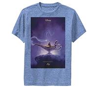 Disney Kid's Little, Big Boys Aladdin Live Action Poster T-Shirt, Royal Blue Heather, Medium
