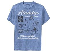 Disney Kid's Little, Big Boys Genie Linework T-Shirt, Royal Blue Heather, Medium