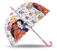 Disney Kids - Paraguas transparente de 70 cm, diseño de princesas