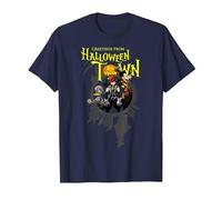 Disney Kingdom Hearts Greetings From Halloween Town Camiseta, Hombre, Azul Marino, M