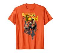 Disney Kingdom Hearts Greetings From Halloween Town Camiseta, Hombre, Naranja, M