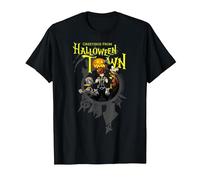 Disney Kingdom Hearts Greetings From Halloween Town Camiseta, Hombre, Negro, M