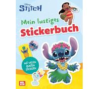 Disney Kreative Beschäftigung: Stitch: Mein lustiges Stickerbuch: Mit bunten Rätseln, Ausmalbildern und vielen Stickern