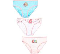 Disney La Petite Sirène - Calzoncillos para niña (3 unidades), 100% algodón, diseño de Ariel, rosa, 6-8 Años