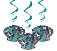 Disney La Sirenita - Decoraciones colgantes de espiral, 26 pulgadas, 3 unidades, multicolor, diseño encantador para fiestas y celebraciones