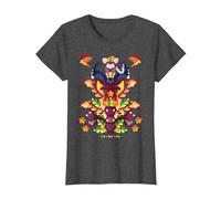 Disney: La torre de animales del rey león Camiseta, Mujer, Jaspeado Oscuro, S