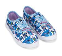 Disney Ladies Lilo and Stitch Shoes - Ladies Classic Lilo and Stitch Lace Up Canvas Sneakers Lilo and Stitch Canvas Lace up Sneakers (Blue, 10)
