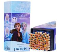 Disney Lápices de Colores para Niños, Caja de 72 lápices, Suministros de Arte, Colores Surtidos, Regalos para Niños (Lila Frozen)