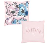 Disney Lilo and Stitch - Cojín Cuadrado con Licencia Oficial, Almohada súper Suave, diseño Reversible Chaos and Cuddles, decoración de Dormitorio o Sala de Estar, 40 x 40 cm