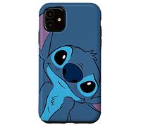 Disney Lilo and Stitch Cute Stitch Face Gris pizarra Carcasa para iPhone 11