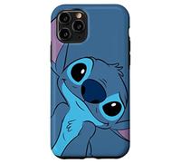 Disney Lilo and Stitch Cute Stitch Face Gris pizarra Carcasa para iPhone 11 Pro
