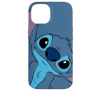 Disney Lilo and Stitch Cute Stitch Face Gris pizarra Carcasa para iPhone 14