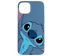 Disney Lilo and Stitch Cute Stitch Face Gris pizarra Carcasa para iPhone 15 Plus