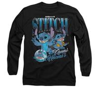 Disney Lilo and Stitch Homage Long Sleeve T Shirt, Black Camiseta, Negro, M Unisex Adulto