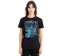 Disney Lilo and Stitch Homage Ladies T Shirt, Black Camiseta, Negro, L para Mujer