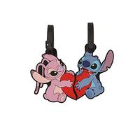 Disney Lilo and Stitch - Juego de 2 Etiquetas para Equipaje (Azul, Rosa y Rojo)