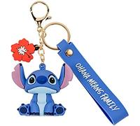 Disney lilo and stitch - llavero 3d azul y dorado, azul, dorado y rojo