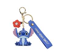 Disney Llavero 3D Lilo y Stitch – Azul, dorado y rojo – Talla única