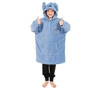 Disney Lilo and Stitch - Sudadera con capucha para niñas, color azul, azul, Talla única