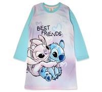 Lilo et Stitch - Camisa de Noche para niña - Violeta Larga - 9-10 Años: 140cm