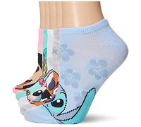 Disney Lilo & Stitch 5 Pack No Show Socks Calcetín Informal, Colores Pastel Surtidos, 36-38 (Pack de 5) para Mujer