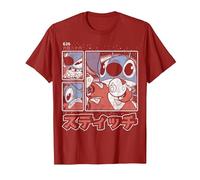 Disney Lilo & Stitch 626 Stitch Day Kanji Panels Camiseta, Hombre, Arándano, XXL