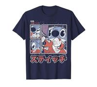 Disney Lilo & Stitch 626 Stitch Day Kanji Panels Camiseta, Hombre, Azul Marino, 3XL
