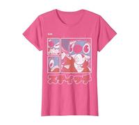Disney Lilo & Stitch 626 Stitch Day Kanji Panels Camiseta, Mujer, Rosa jaspeado, XL