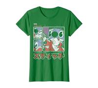 Disney Lilo & Stitch 626 Stitch Day Kanji Panels Camiseta, Mujer, Verde Kelly, XXL