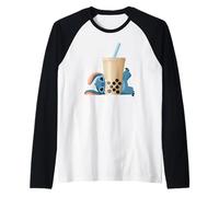 Disney Lilo & Stitch AANHPI AAPI Stitch's Boba Bubble Tea Camiseta Manga Raglan