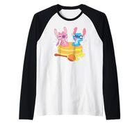 Disney Lilo & Stitch Amazing Cakes Happy Angel & Stitch Logo Camiseta Manga Raglan