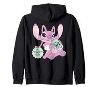 Disney Lilo & Stitch Angel My Emotional Support Boba Tea Sudadera con Capucha